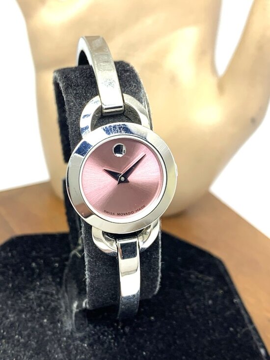 Movado Women\'s Watch 0606797 Rondiro Swiss Quartz Pink Dial Silver Steel 22mm main image 6
